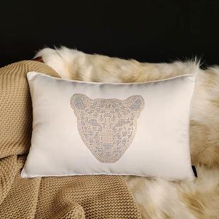 A10欧式 简约水钻百F7MH7T8M合轻奢汽车客沙发床腰上办公室L护腰枕