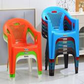 人网红塑料椅靠椅背子家用加厚成扶手凳户外大排档休闲a140夜市摆