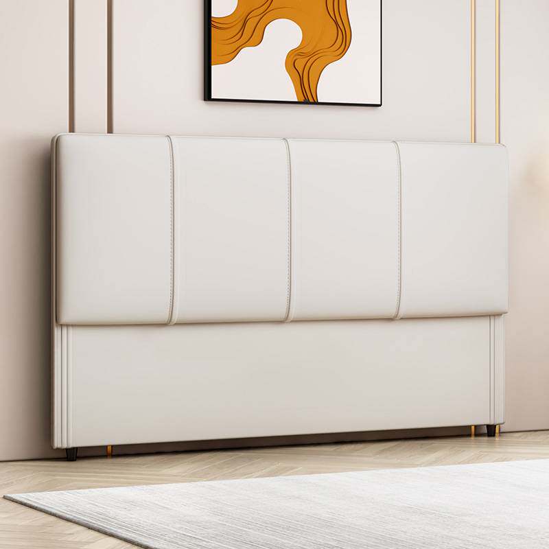 新款软包床头靠背板简约现代超薄轻奢床头猫爪皮单买落地床头