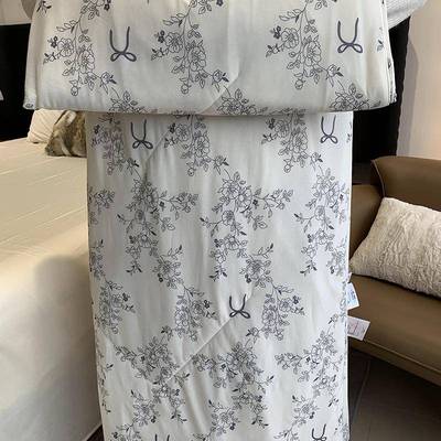 凉感不冰~跨境新款简ly洗约纯色小清而新凉冰丝冰皮夏被可机夏季