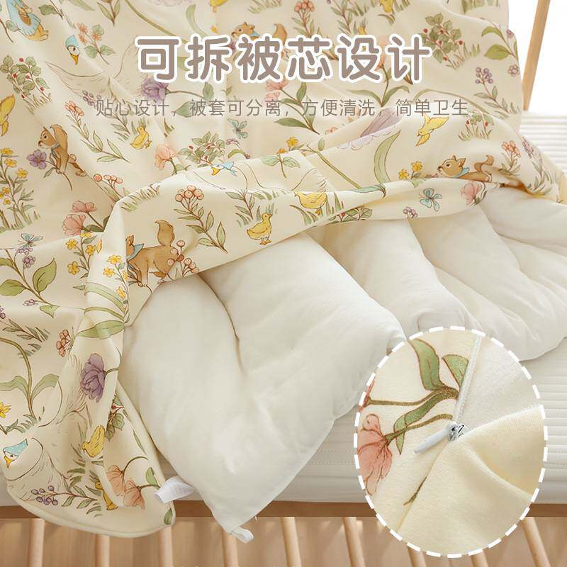 婴儿被子纯棉新生宝宝夏季薄款棉花盖被幼儿园儿童四季通用小被子
