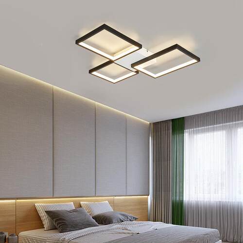 代控简112约LED灯客厅吸顶灯几何房间卧室灯工厂发货护眼遥调现光