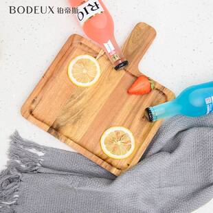 日式牛排木盘面包披萨板烘焙托盘相思实木西餐切板蛋糕水果小吃盘