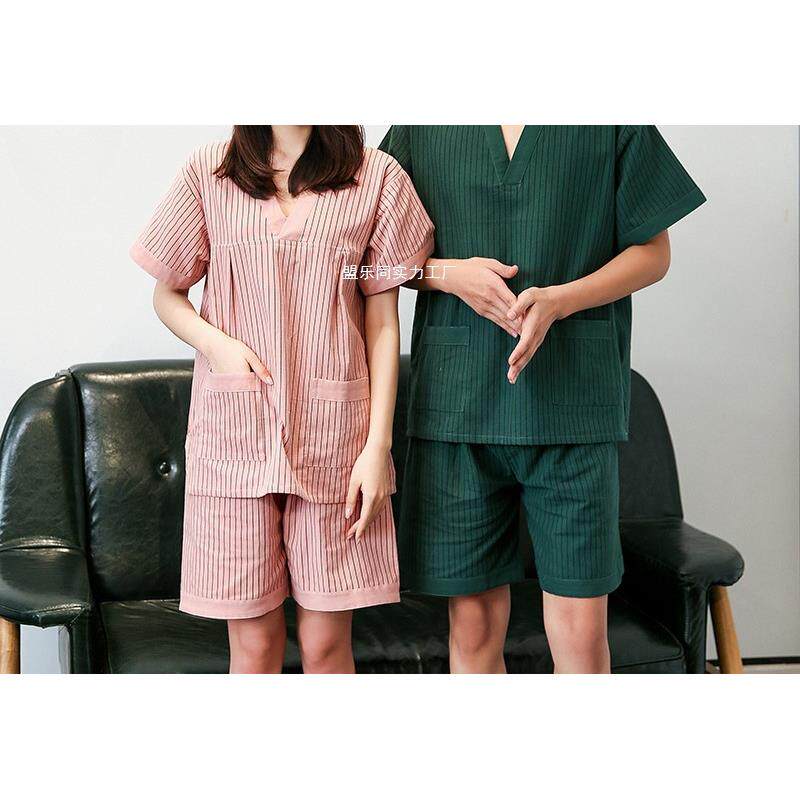 汗服男足纯棉女款情侣汉蒸浴服蒸疗大NNL码士桑拿服全棉高端