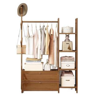 衣架落地立卧式室家XJS用多功能物架衣服置简易组装房帽间进门挂