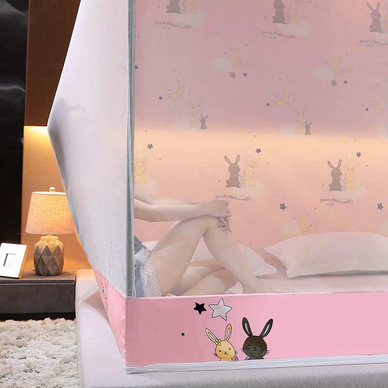 B#坐床全帐底纱遮光蚊帐防尘顶布遮光RV02坐床拉链全包底纱蚊幔C