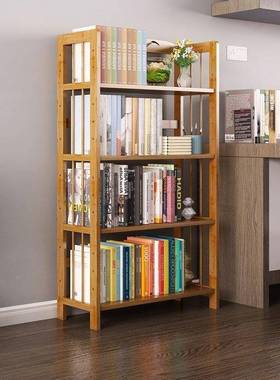 子制品竹储物柜特包楠竹书架置物架YAV收纳简易童S书柜架竹加儿厚