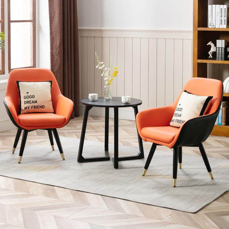 dpp轻奢发可坐休闲靠背单人简约小884户型客厅款阳台红沙网沙发椅