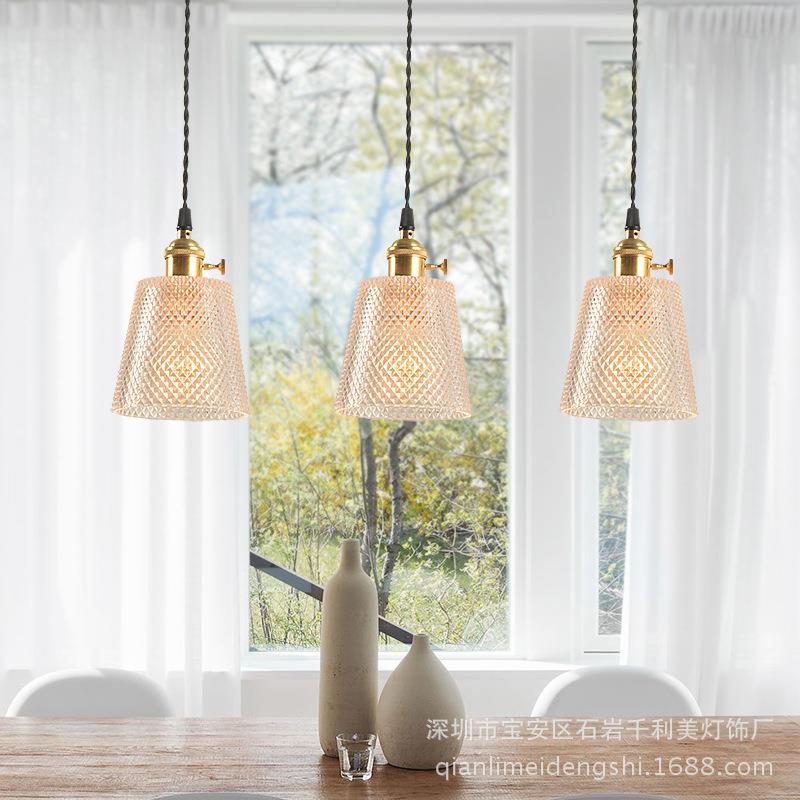 后现641代简小约个性单水晶玻璃意吊灯创餐头厅书房吧台床头客厅