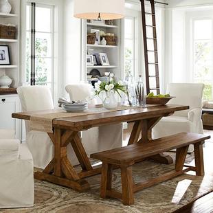 子复实木美发镜台理发店桌酒店餐桌办议公桌OOY会桌长方古形洽谈