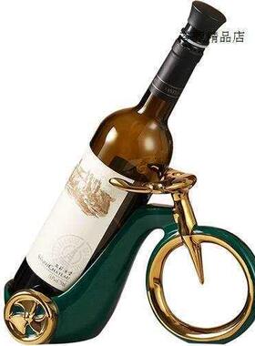 酒瓶件装F8757M67饰红架摆件轻奢客2厅205摆新款酒瓶酒架子家居装