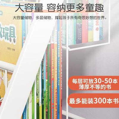 儿童书架宝YGA家用绘本架阅读区移玩具纳收架简动易宝书柜置物架落地