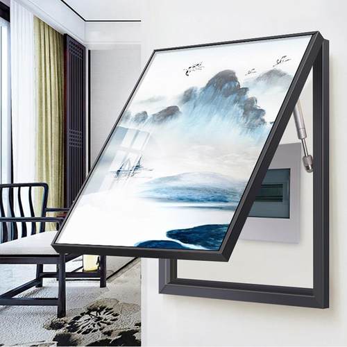 中式电拉开表箱DBX-A023装饰画竖款免打孔推遮挡新配电箱总关电闸