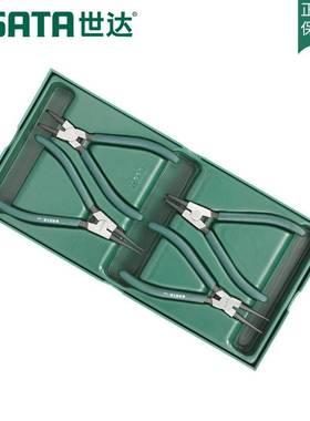 世达工具卡圈卡簧钳弯卡黄钳外卡簧e型7英寸弹簧钳子卡环钳72002