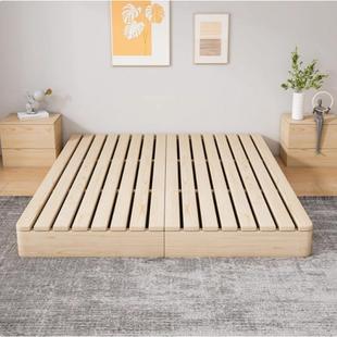 日式榻榻米床架板落34式出木租房折床叠现代双人排地骨架卧室严选