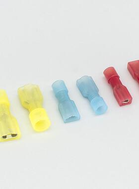 接头FFFDFN5.5-DN5.5-端250的50个公母插簧冷压全0绝缘接线子铜鼻