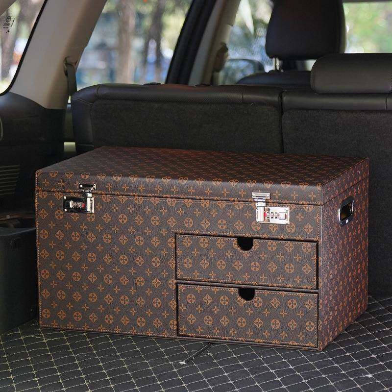 大号791密码锁车载收纳箱后备用储物箱车箱上行李收纳盒车内装饰