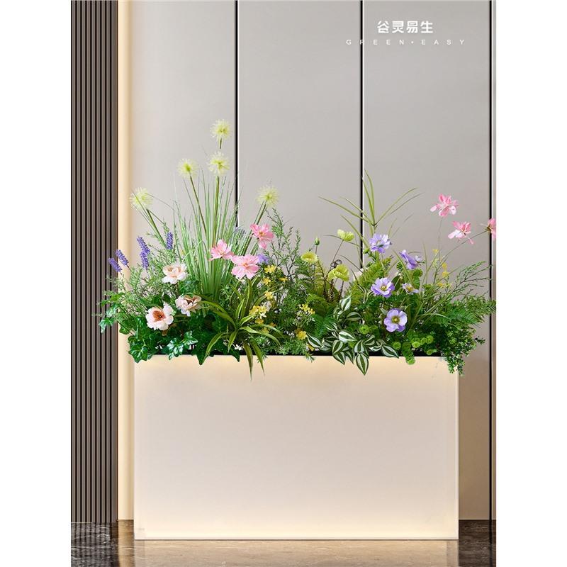 仿真花造花景假假草装饰摆花设室内型网红植大物景观艺23090600场