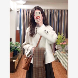 短款呢子大衣女2025新款秋冬季毛呢外套圆领高级感小个子今年流行