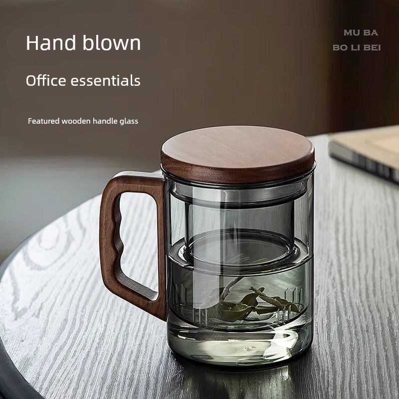 杯子冲泡杯茶水分离玻璃杯茶杯耐高温茶水分O离泡茶杯过滤办公室