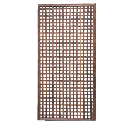 炭化木防c腐木栅栏篱笆围栏护栏庭院木框花格网格屏风隔断爬藤花