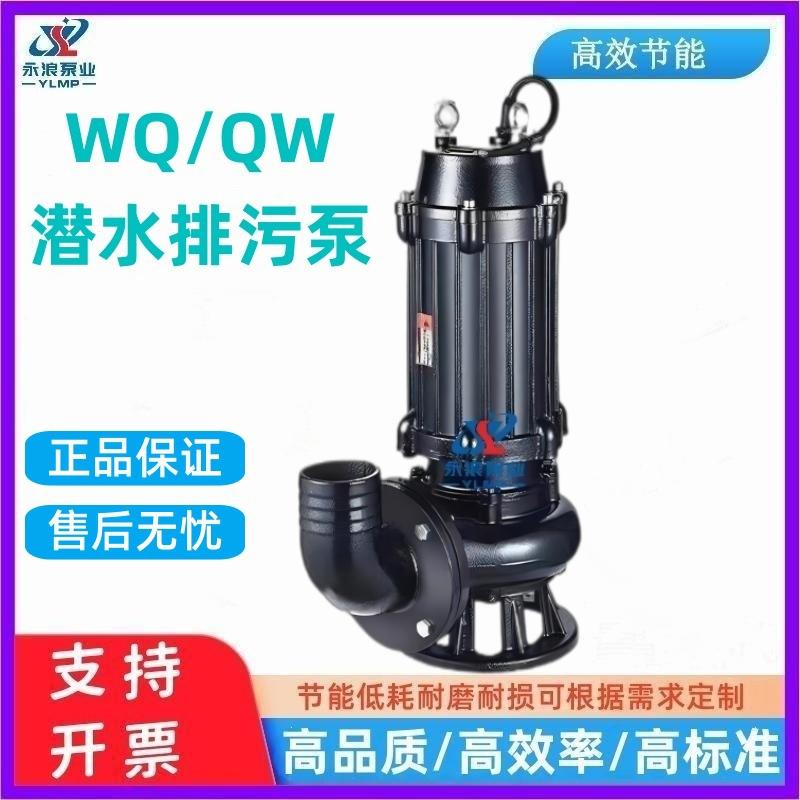现货直销WQ/QW潜水排污泵污水污物提升电泵无堵塞工程提升污水泵