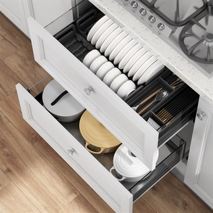 浅拉篮350 600阻尼拉蓝700双层碗碟篮 400深橱柜拉拦800碗蓝抽屉式