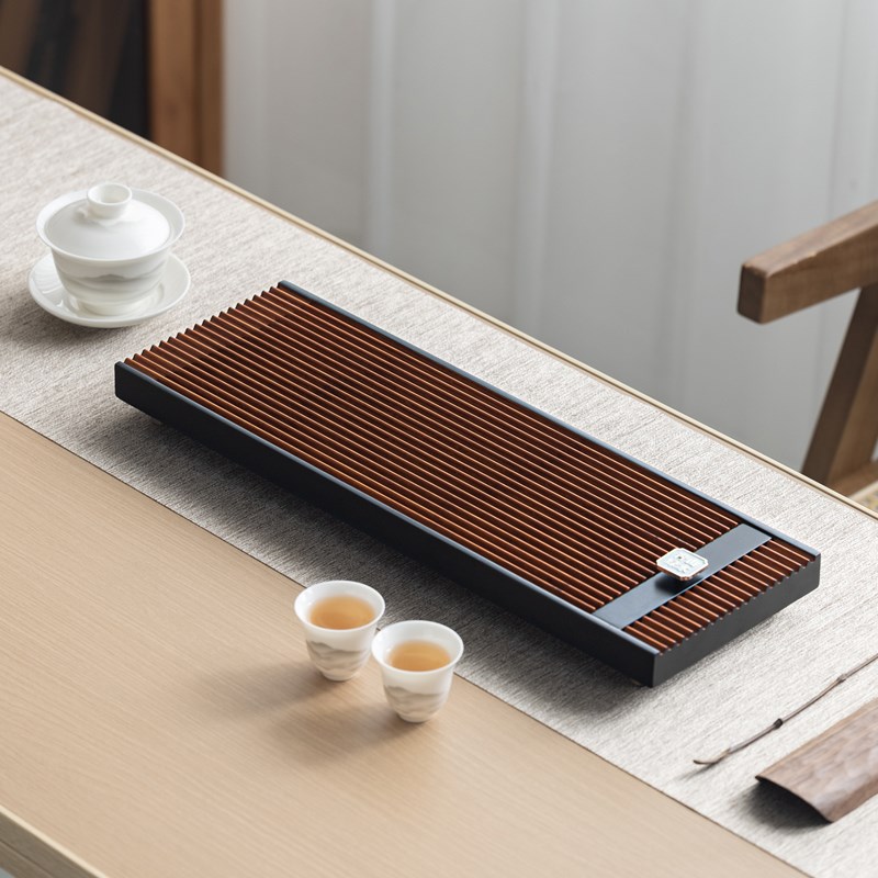 茶盘办公室家用高档小型托盘仿电木茶盘带排水管2024新款干泡茶台