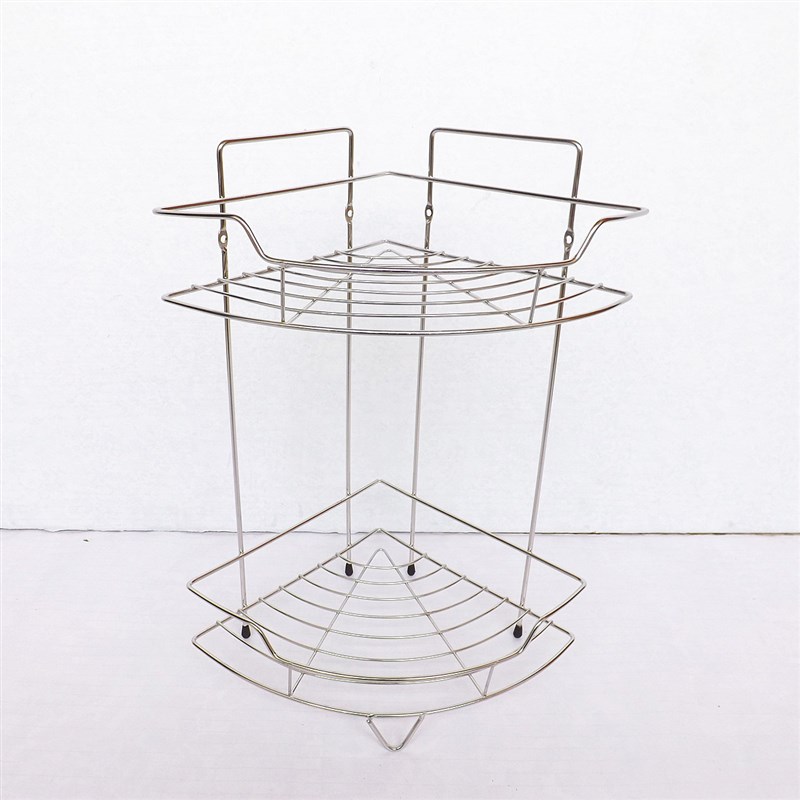 置物架挂壁式实心不锈钢角架简约卫生间厨房浴室收纳整理架三角架