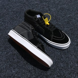 黑色中帮板鞋 吸睛大法 男鞋 女鞋 男 秋冬sk8mid帆布鞋 宝藏分享
