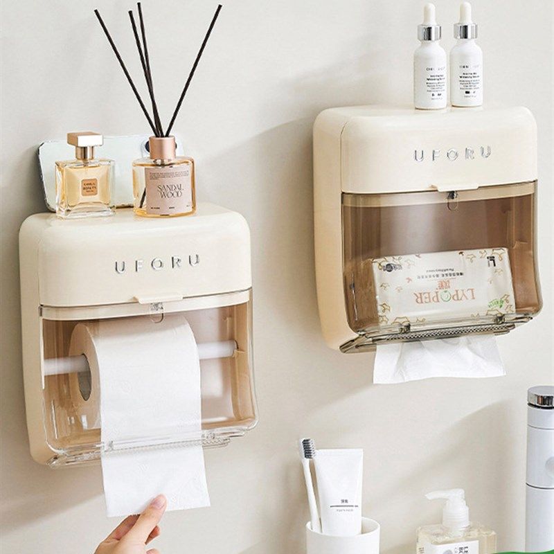 Mantde免打孔壁挂式厕纸盒浴室厕纸盒浴室厕纸存放架,家庭/个人清洁工具,卷纸器/纸巾架,淘宝优惠券,粉丝福利购,淘宝优惠卷
