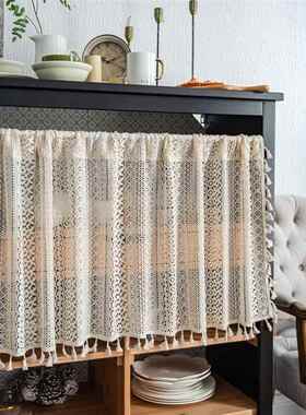 窗幔镂空蕾丝半帘p门帘咖啡帘厨房洗手台橱柜防尘