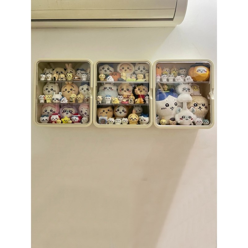 玩偶收纳盒免打孔壁挂公仔t展示架毛绒娃娃整理盒子透明防尘柜神