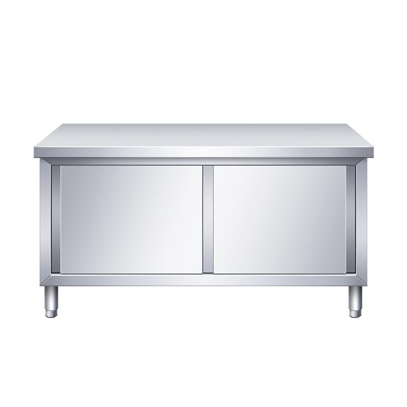 304台家用工作k台操作台切菜打包储藏不锈钢案板厨房收纳拉门碗柜