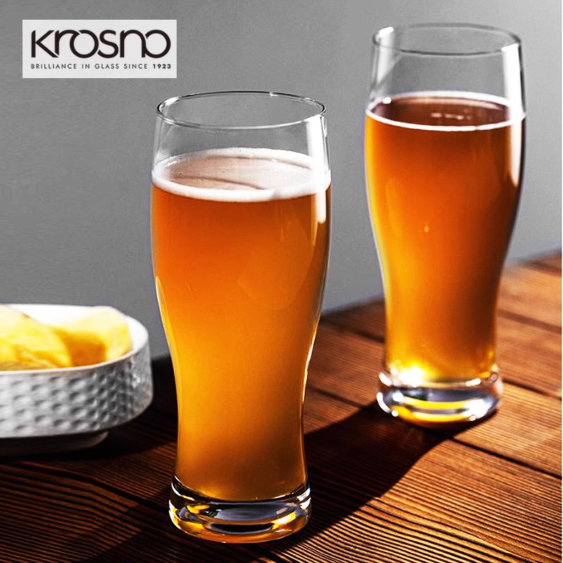 波兰进口水晶玻璃大号精酿小v麦IPA啤酒杯麦啤杯扎啤杯商用品脱杯