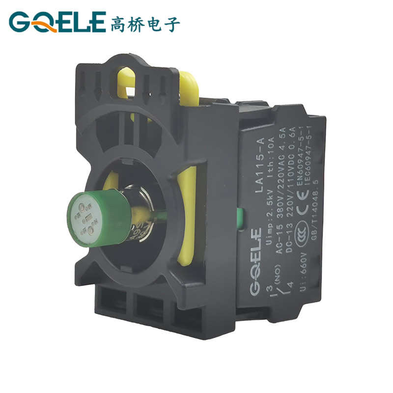浙江高桥LA115j-A带灯自锁覆位点动按钮关钮启开动按A1L15-A2-11D