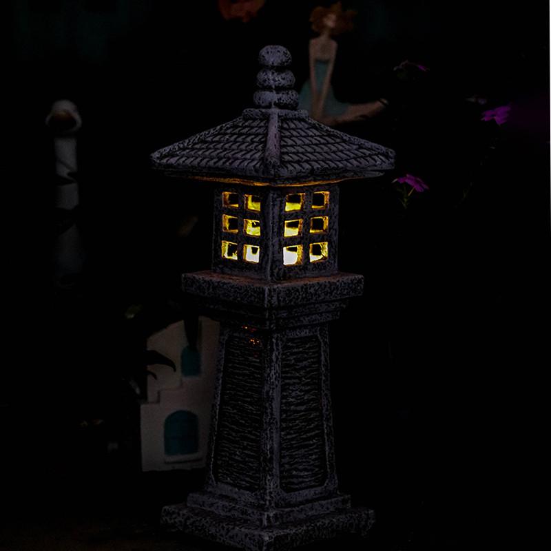 庭院石灯彷石装饰布置p造景餐厅灯塔插电户外太阳能花园宫灯摆件