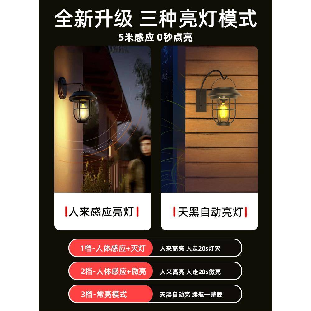 太阳能户外灯庭FH-CPD-2院花装园院饰壁子挂灯别墅氛围布置室外防