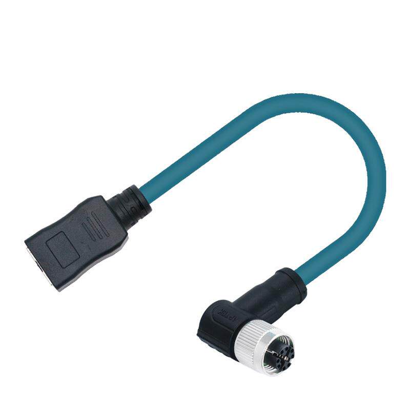 2M1连接2器X型拖5链网线高CFG柔双屏蔽8芯公头母头M1转RJ4母
