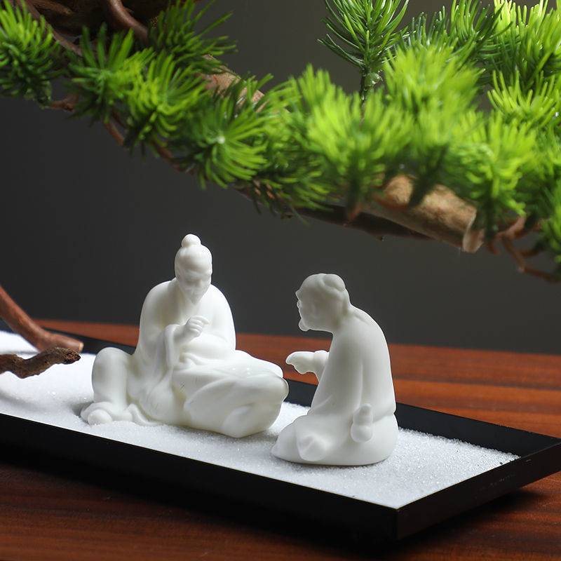 仿真花 创意办公室摆件招财迎客松装饰摆设品家居客厅软装工艺品