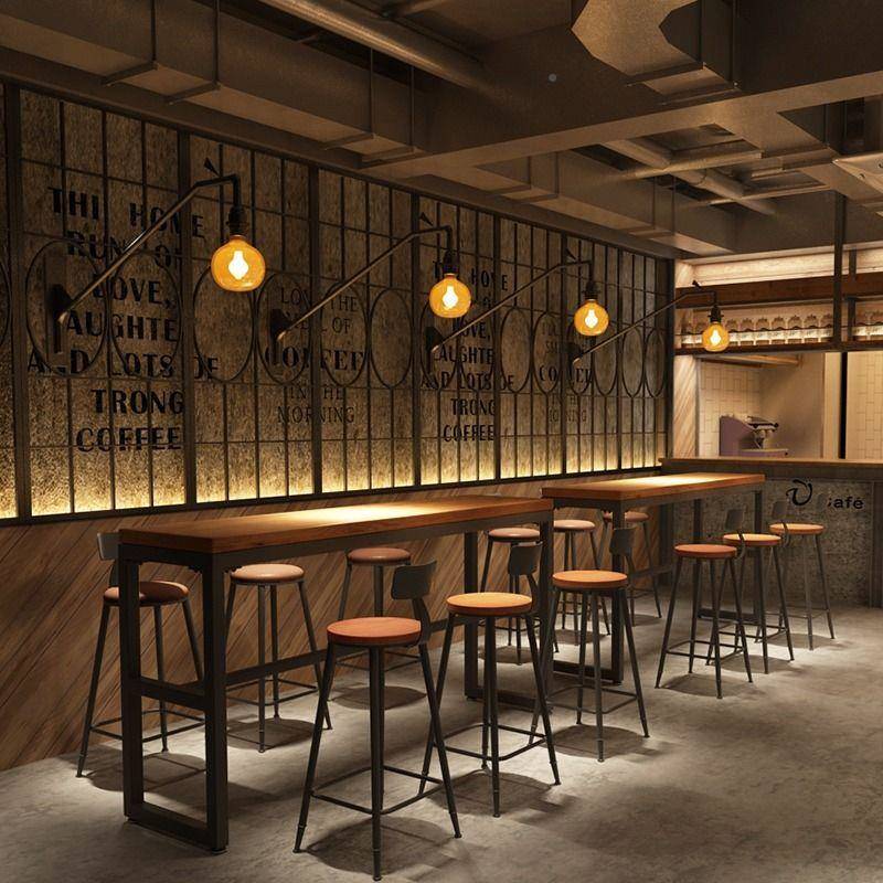 现代实木凳子简约吧椅背高无品牌/椅椅子高脚凳高吧靠台酒吧凳铁