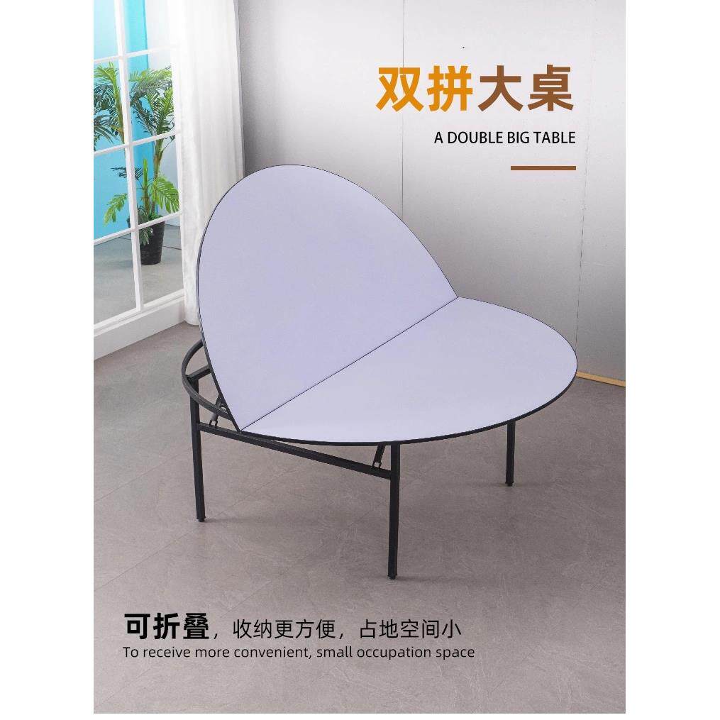 5V酒店饭店VC3米大桌圆台面宴用会桌Zy-018婚庆酒P席商用对拼折叠