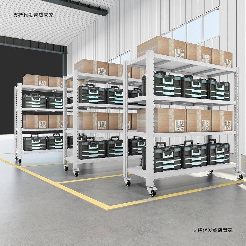 重型仓储货架带轮可子移动加厚置物架展示铁架架子家用多多层656