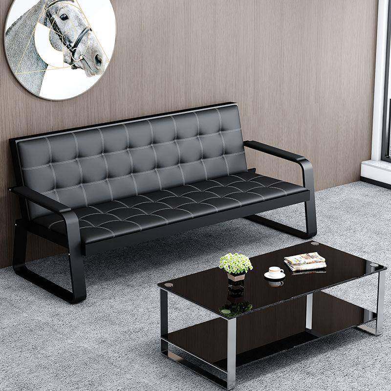 办公室代沙发茶几组三人579位简约商务会客接待小合型铁艺办现公