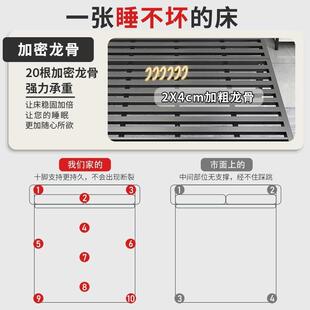 约铁艺床人双床5现代简1.米加厚加固铁架单人床1HE-03.8出租屋儿