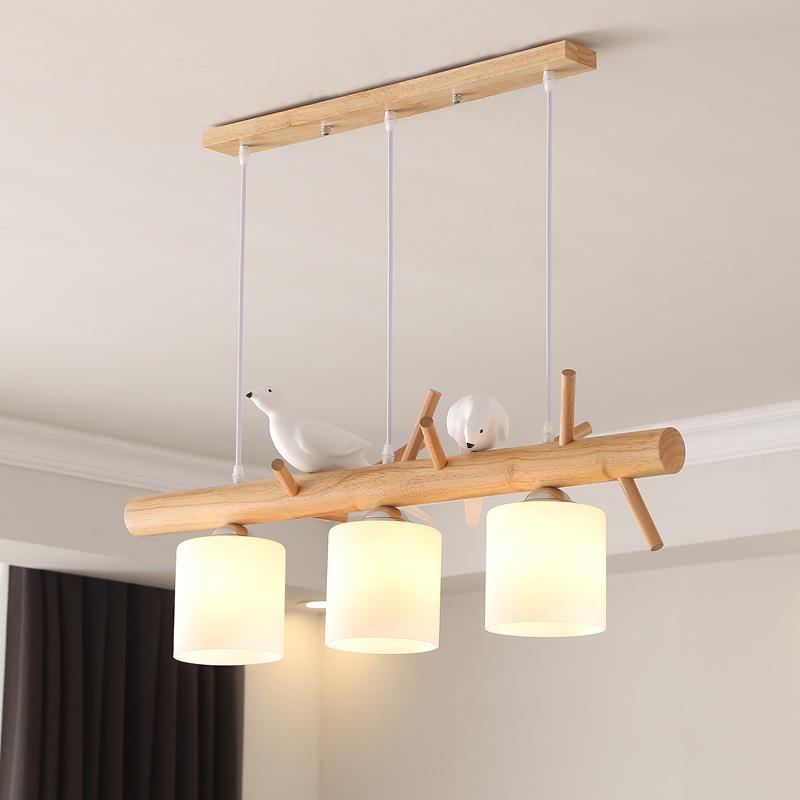 简木约长原条餐厅吊灯日式木吧台铺客厅卧室书房茶室小鸟XD-08-49