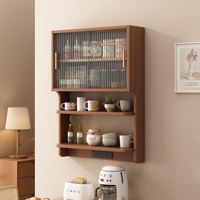 容量壁柜OEY实木浮柜悬壁挂餐边柜餐桌一家用小户大型体吊柜挂墙