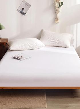 白色纯棉店F75H57H5床笠00宾馆床罩床垫套酒床套圆床罩床单1套1.5