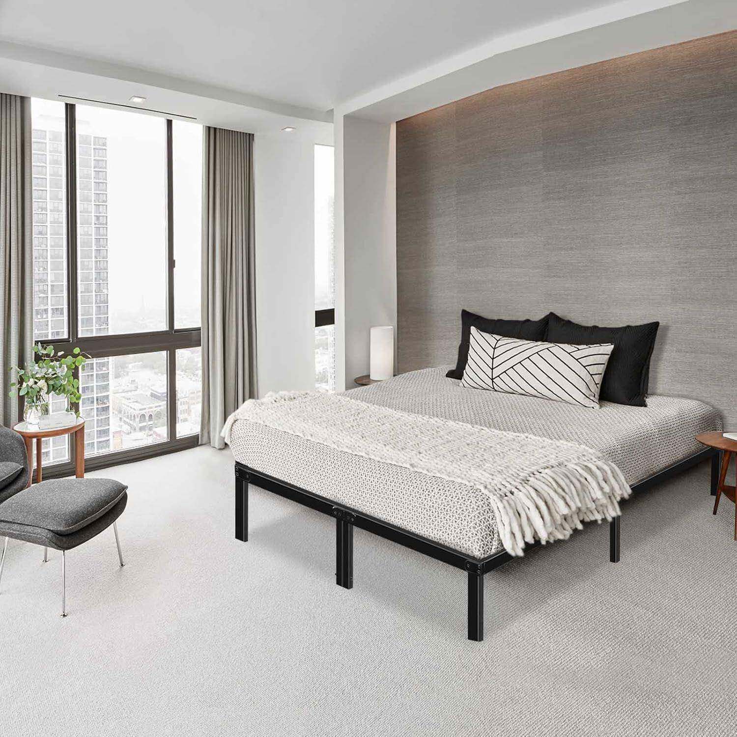 艺床双人床用加固家铁厚床铁单人欧洲经济出租房铁架床加简WPM约