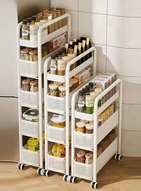 多层置物架窄夹缝隙冰柜房置物架落地箱YY101966小推厨车拉卫生间